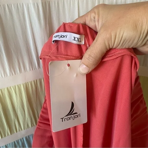 NWT Pink Wide Leg Boho Chic Pants Tronjori from Amazon Sz XXL - Picture 5 of 6